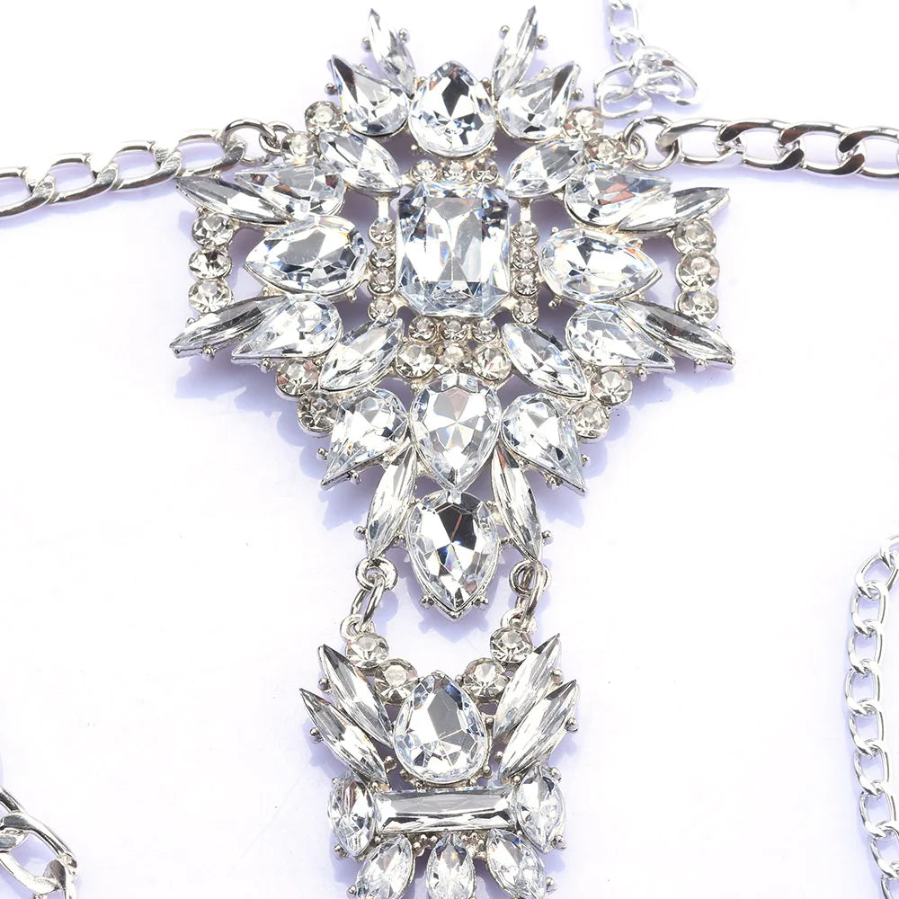 Sparkling Crystal Rhinestone Belly Chain for Women