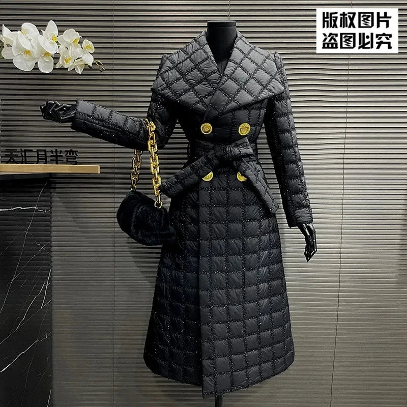 Spring and Autumn Windbreaker Coat for Women,English Style Trench Jacket,Double Breasted Outwear,Turn-down Collar,Female Clothes