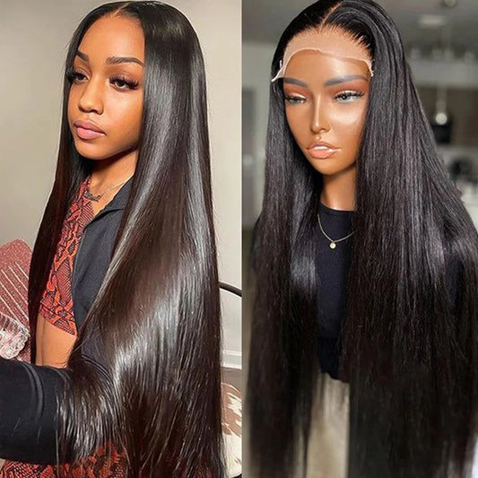 Bone Straight Pre Plucked Malaysia Hair Lace Front Wig for Women