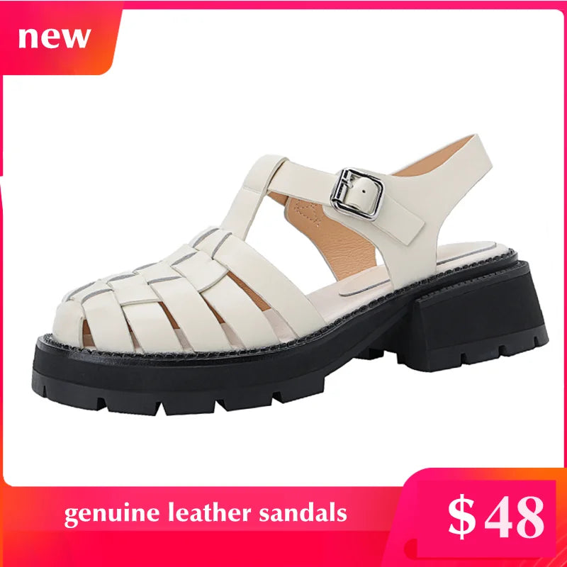 Breathable Genuine Leather Sandals