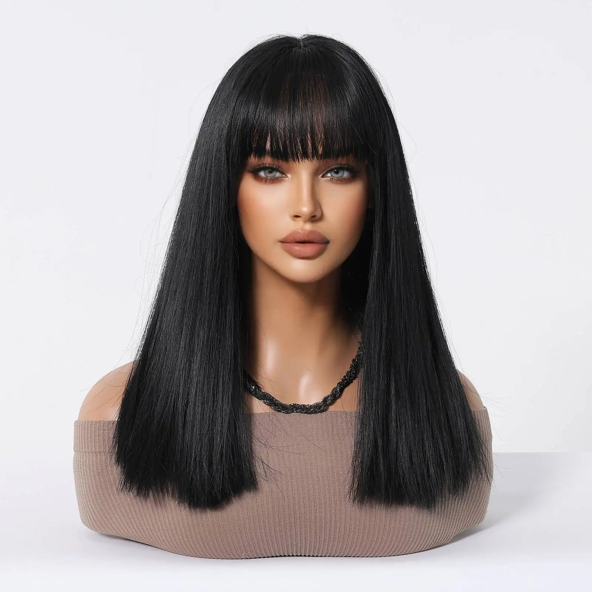 Cleopatra Style Short Bob Wig With Bangs for Women