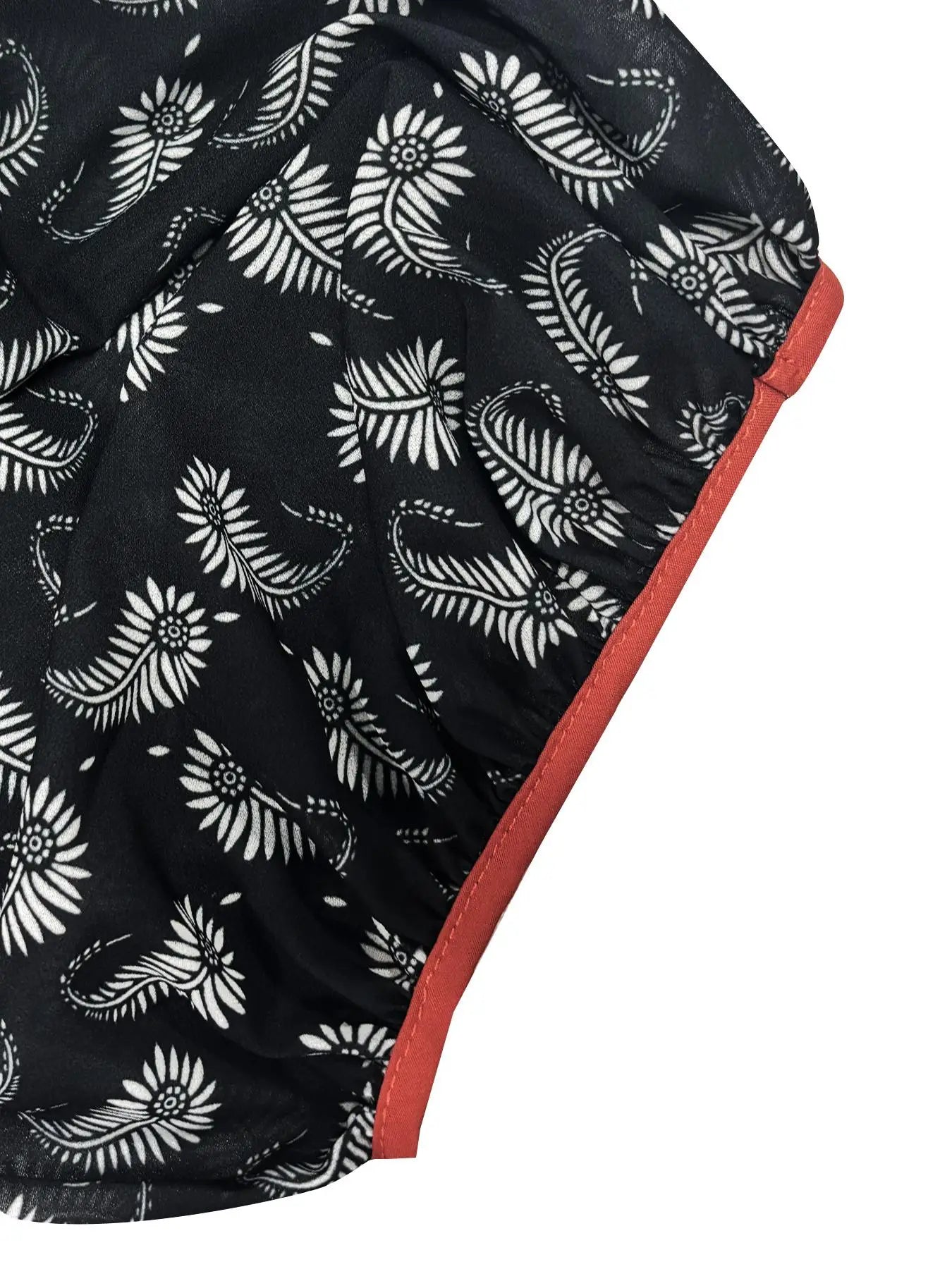 【Plus Size】 Paisley Print Tie Neck Blouse, Casual 3/4 Sleeve Top for Daily Wear, Women's Clothing for All Seasons