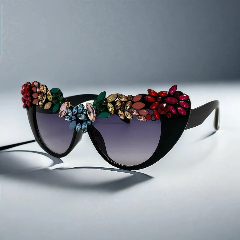 Colorful Gem Cat Eye Sunglasses