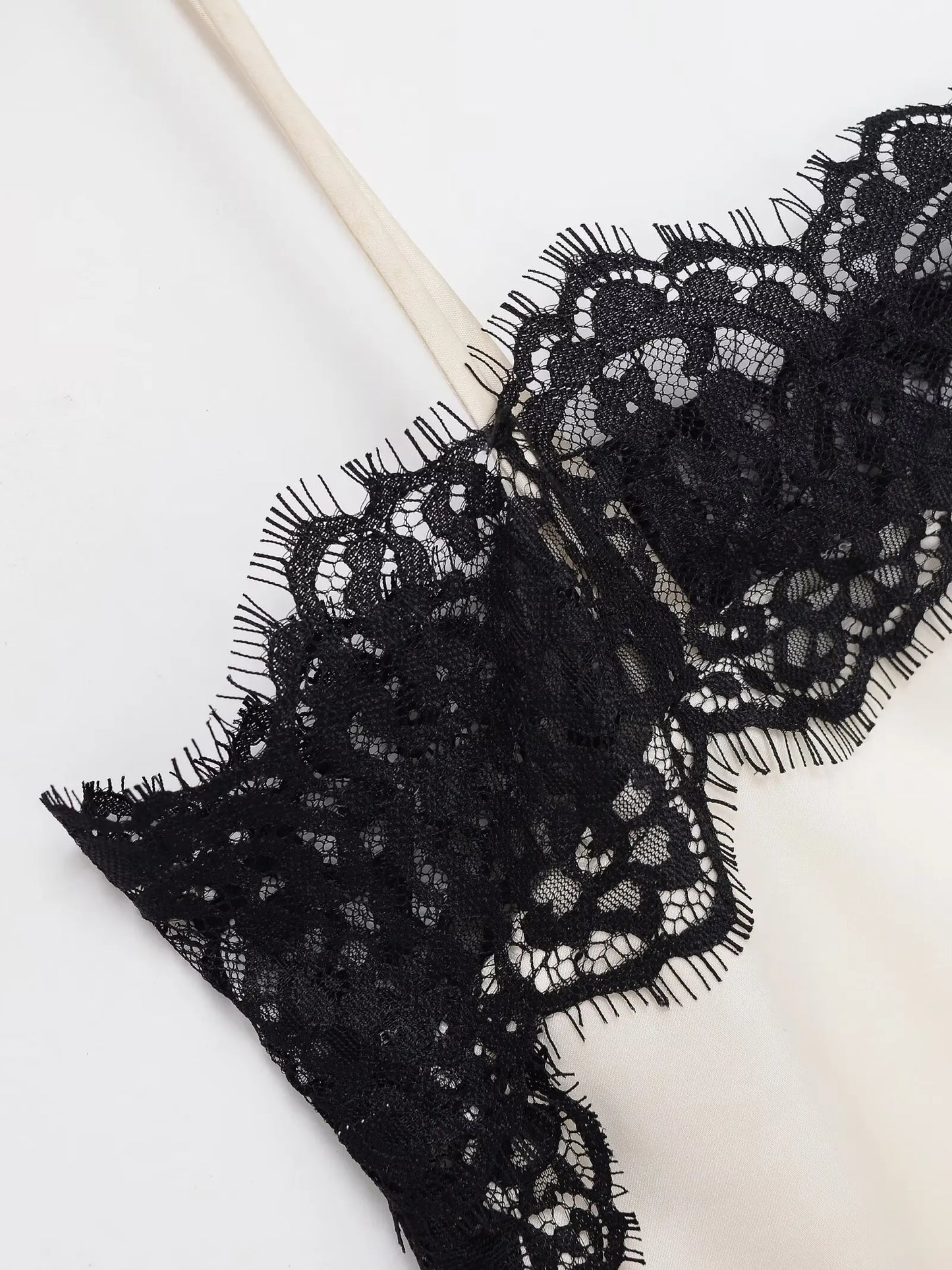Slim Sling Backless Satin Lace Evening Camisole for Women