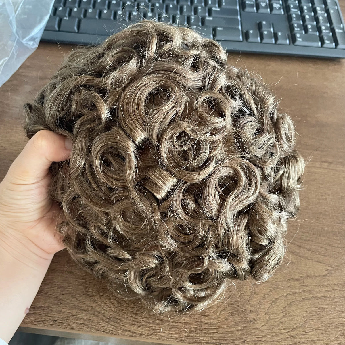 Curly Swiss Lace Front Hair Replacement Toupee for Women