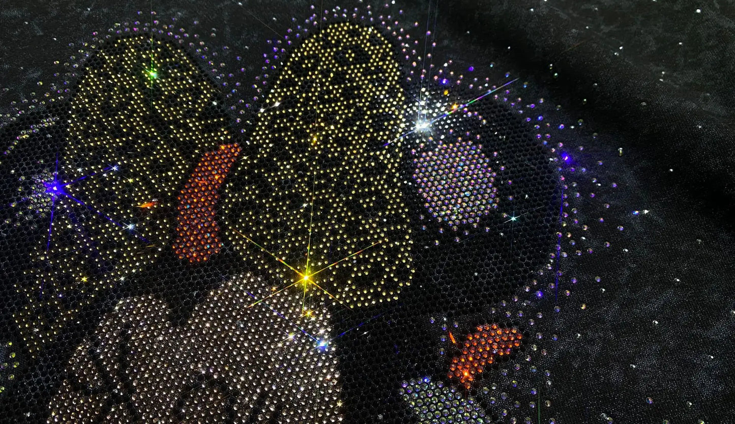 Autumn Winter Rhinestone Long Sleeve Round Neck Pullover Sweatshirt and Long Pants Set Fashion Woman Clothes Outfits 2025 New