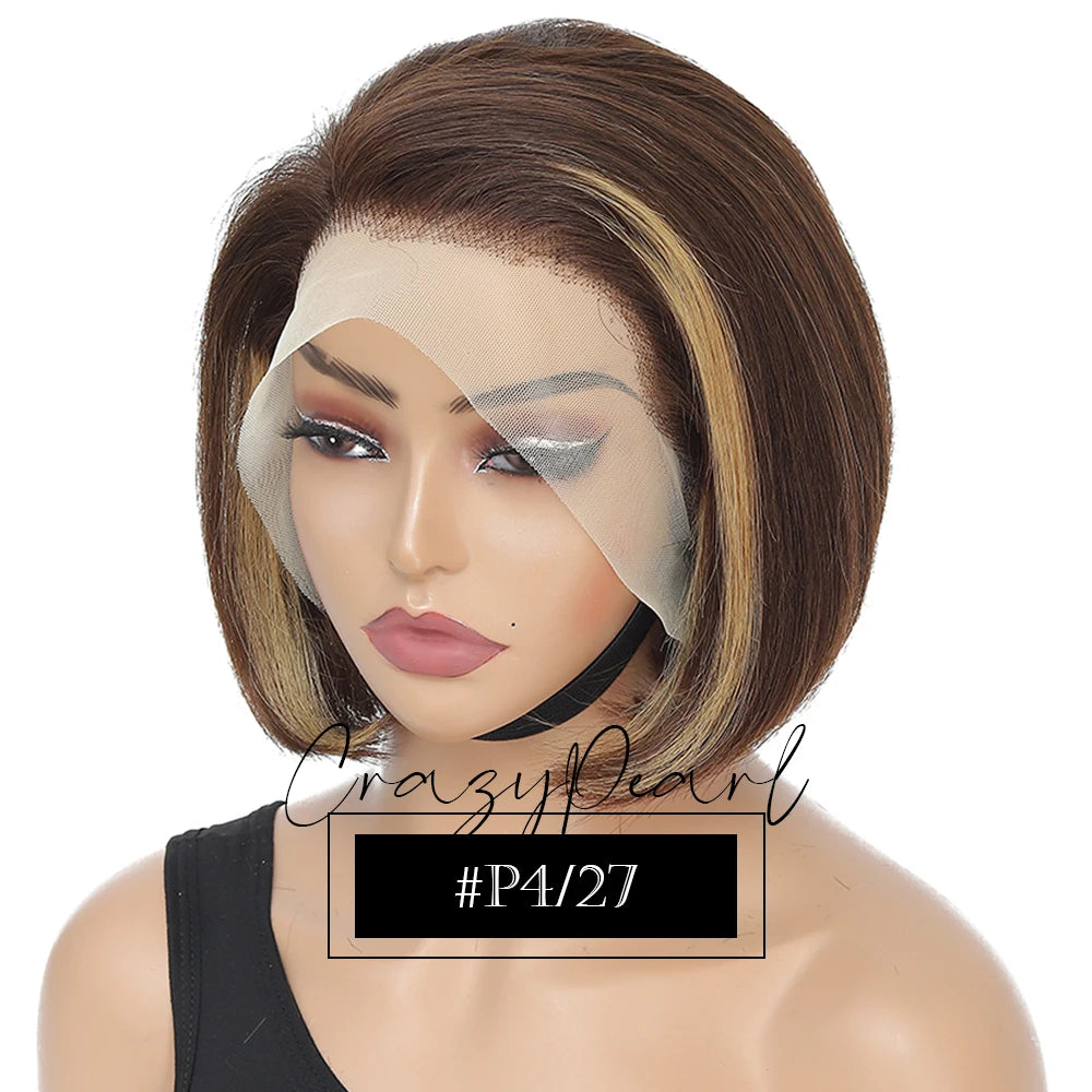 Short Lace Front Pixie Cut Human Hair Wig for Women