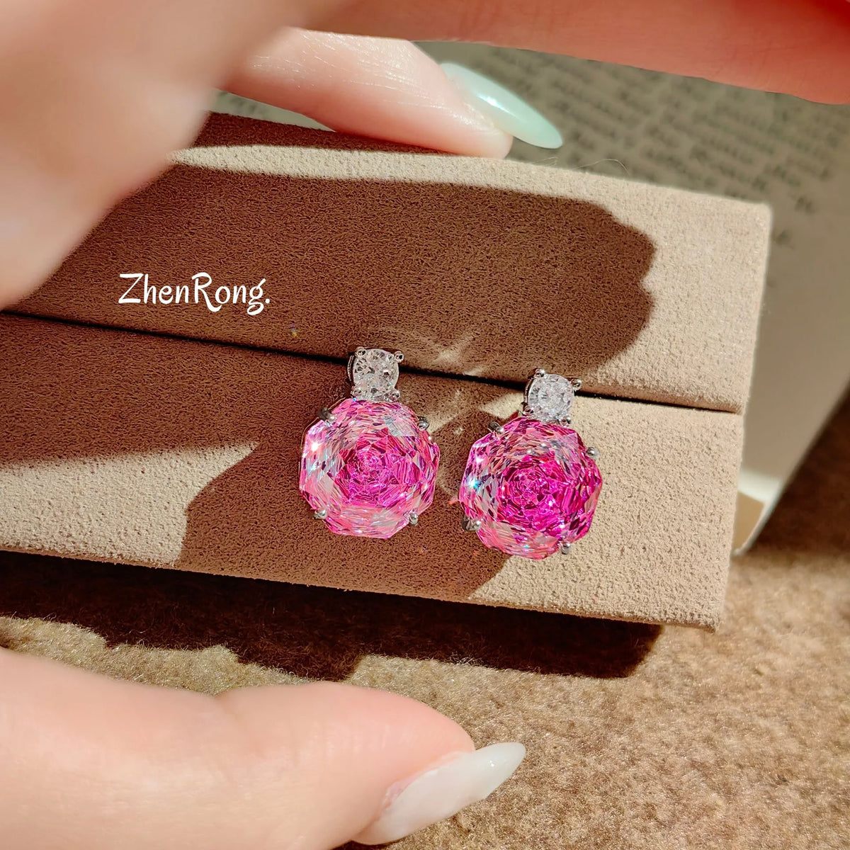 Rose Cut Cubic Zirconia Wedding Jewelry Set for Women
