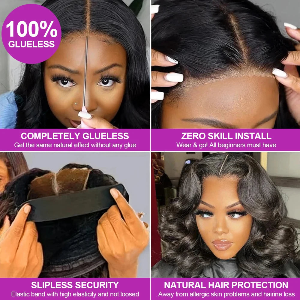 High-Density Body Wave Bob Wig (10–16 Inch Options)