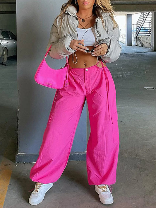 High Waist Drawstring Pants