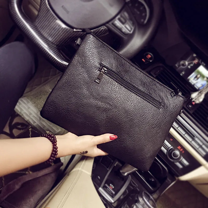 Gleaming Rivet Detail Envelope Clutch Bag for Women