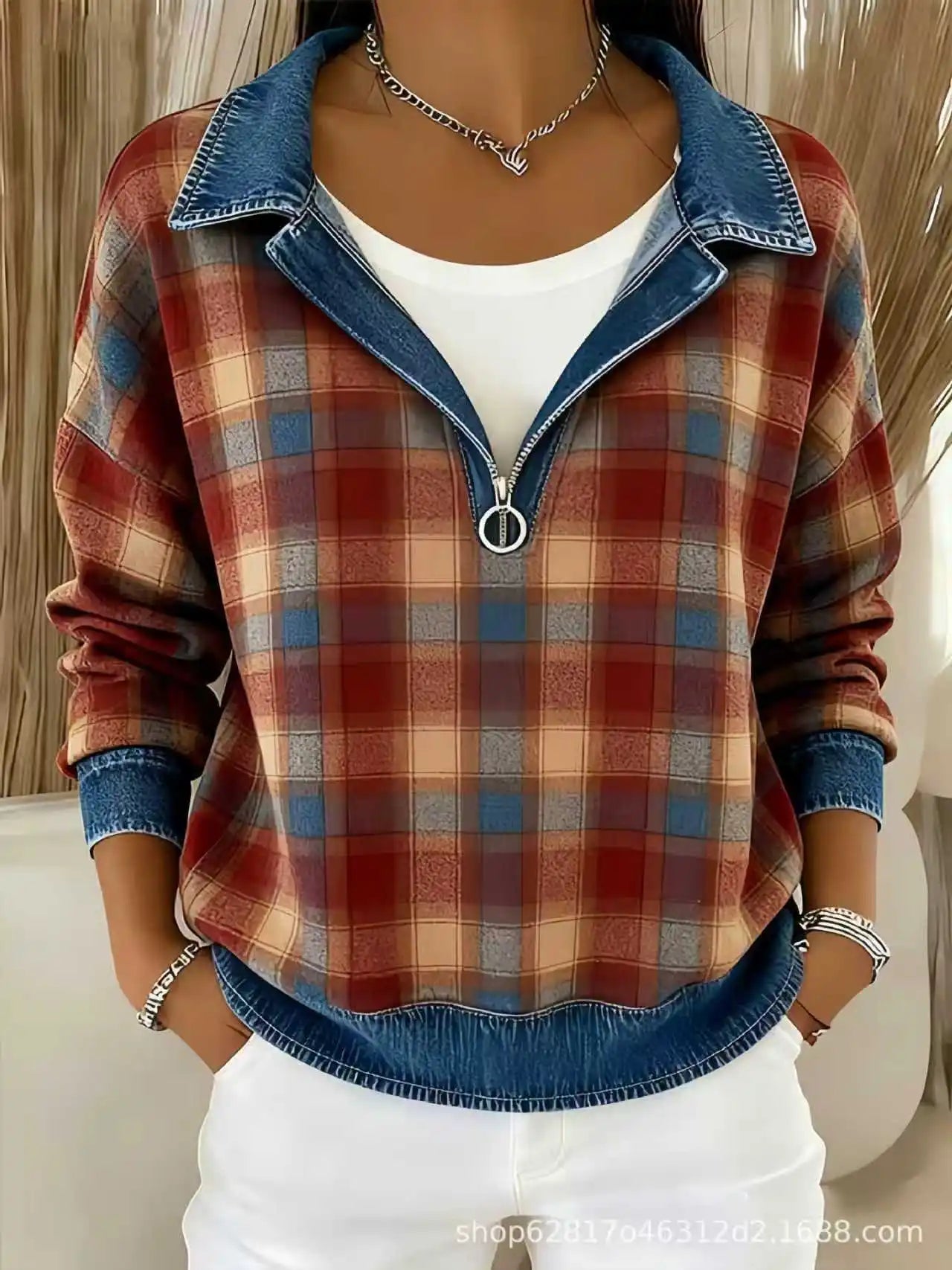 Plaid Oversized Cardigan Loose Cozy Flannel Hooded Cardigan Vintage European Chunky Knit Cardigan Button Front Warm Hoodie