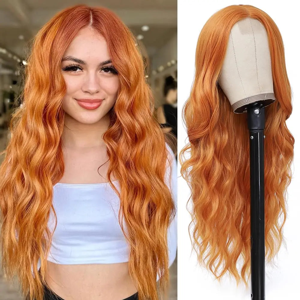 Synthetic Middle Part Wavy Lace Front Wig For Women