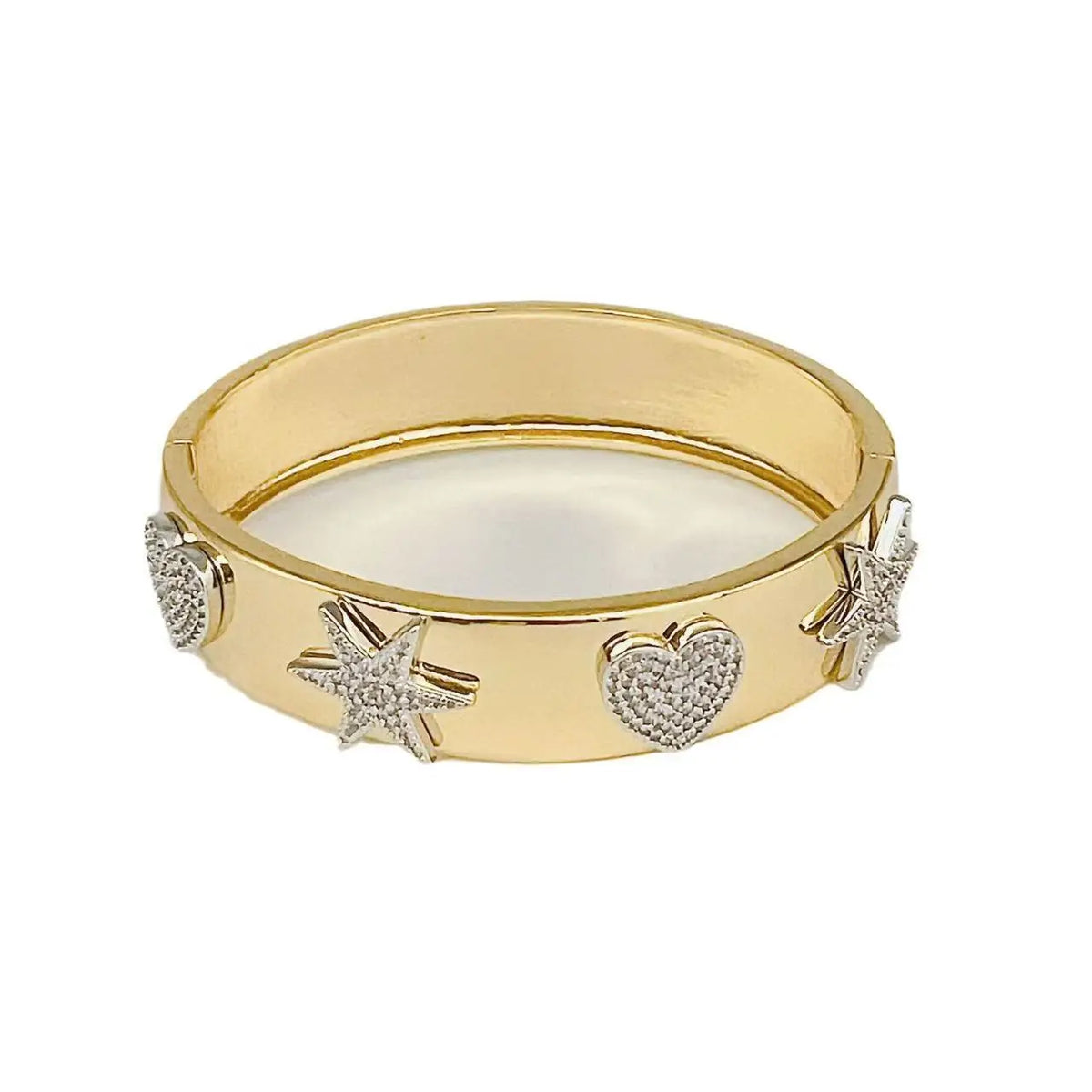 Hexagonal Star Statement Bangle for Women