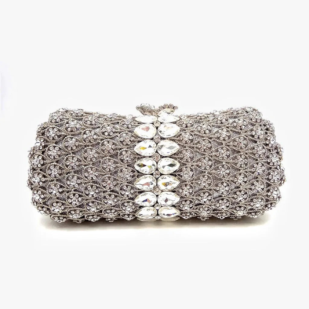 Hollow Rhinestone Evening Clutch Handbag for Women