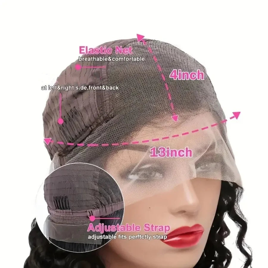 Transparent Lace Frontal Body Wave Human Hair Wig For Women