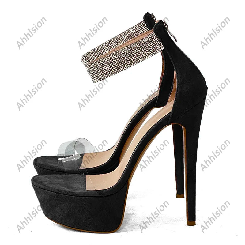 Elegant Pink Suede Stiletto Sandals with Zipper for Women