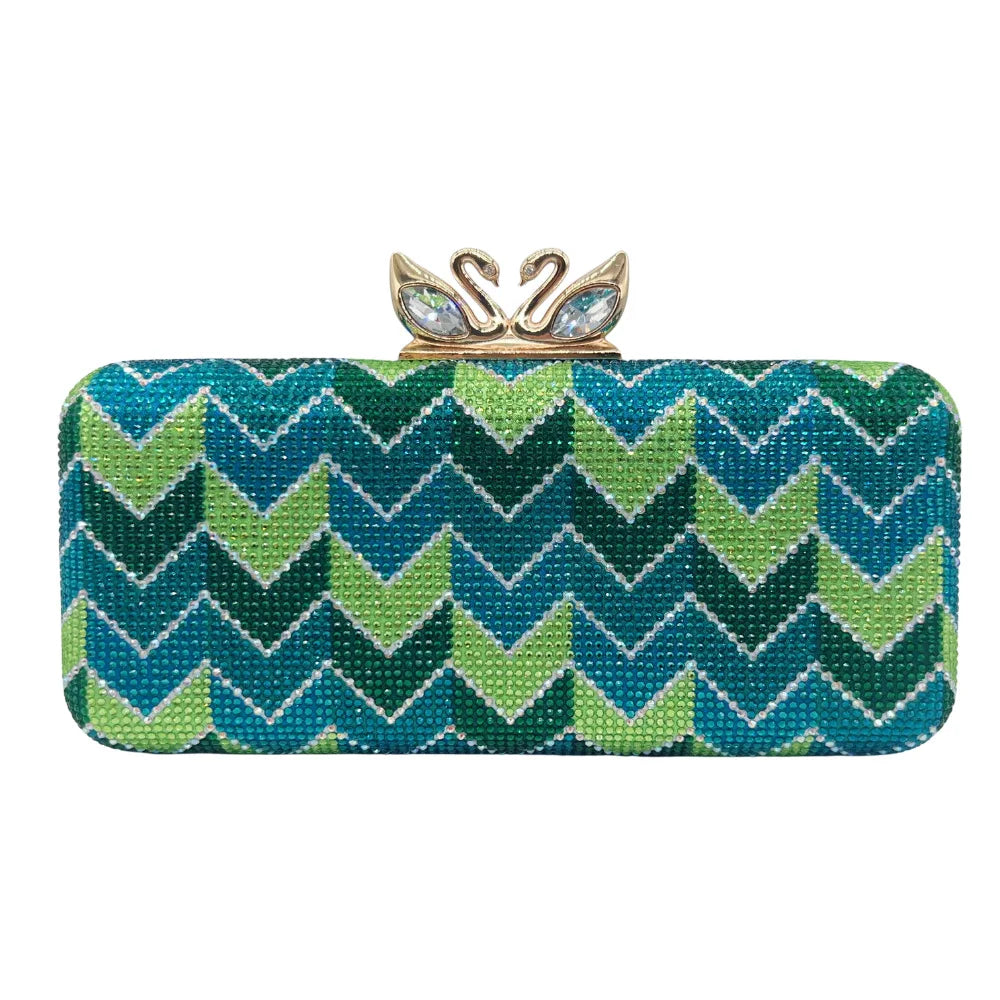 Shiny Rhinestone Clutch Handbag for Women Party Occasions