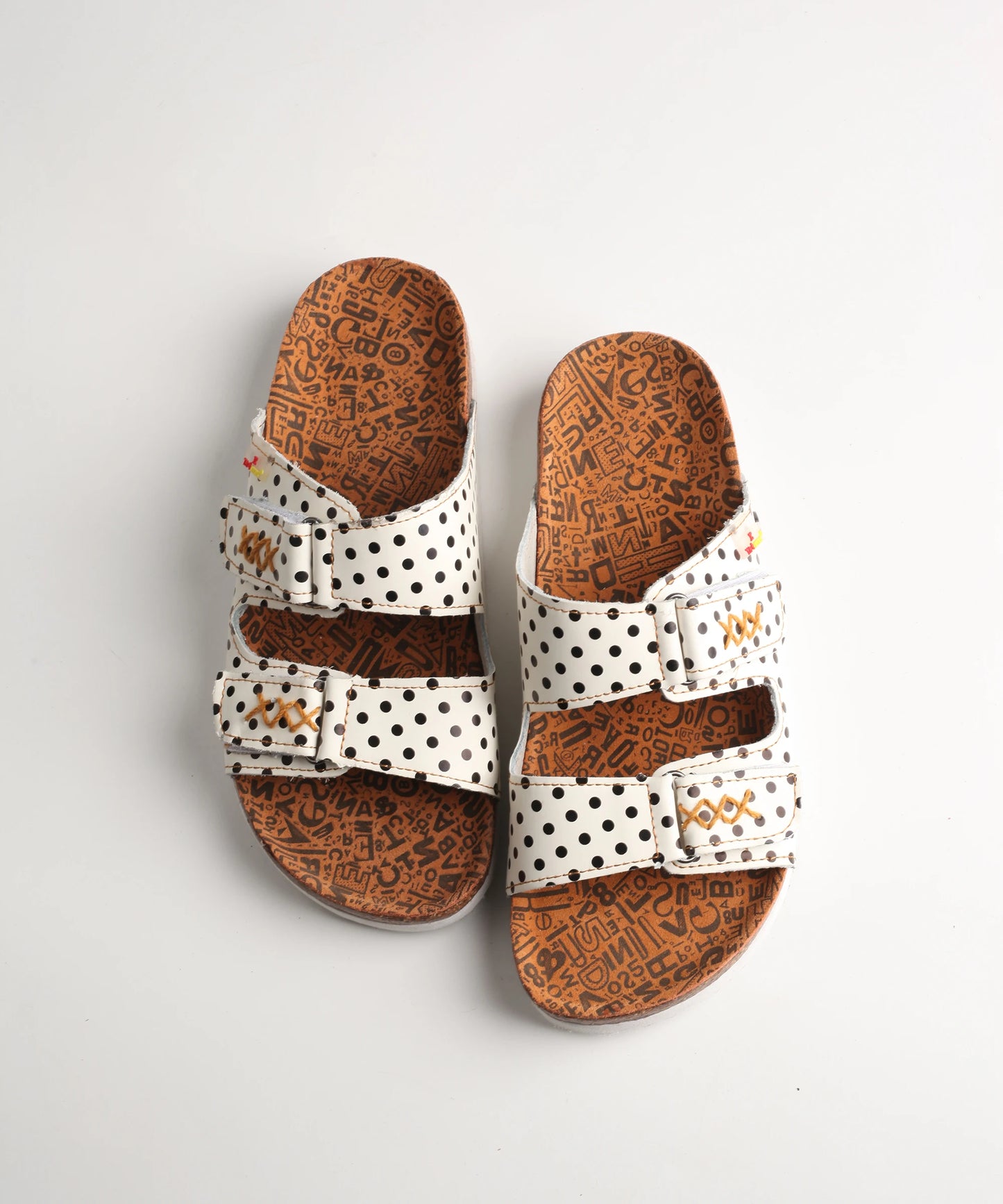 Casual Wave Point Leather Sandals