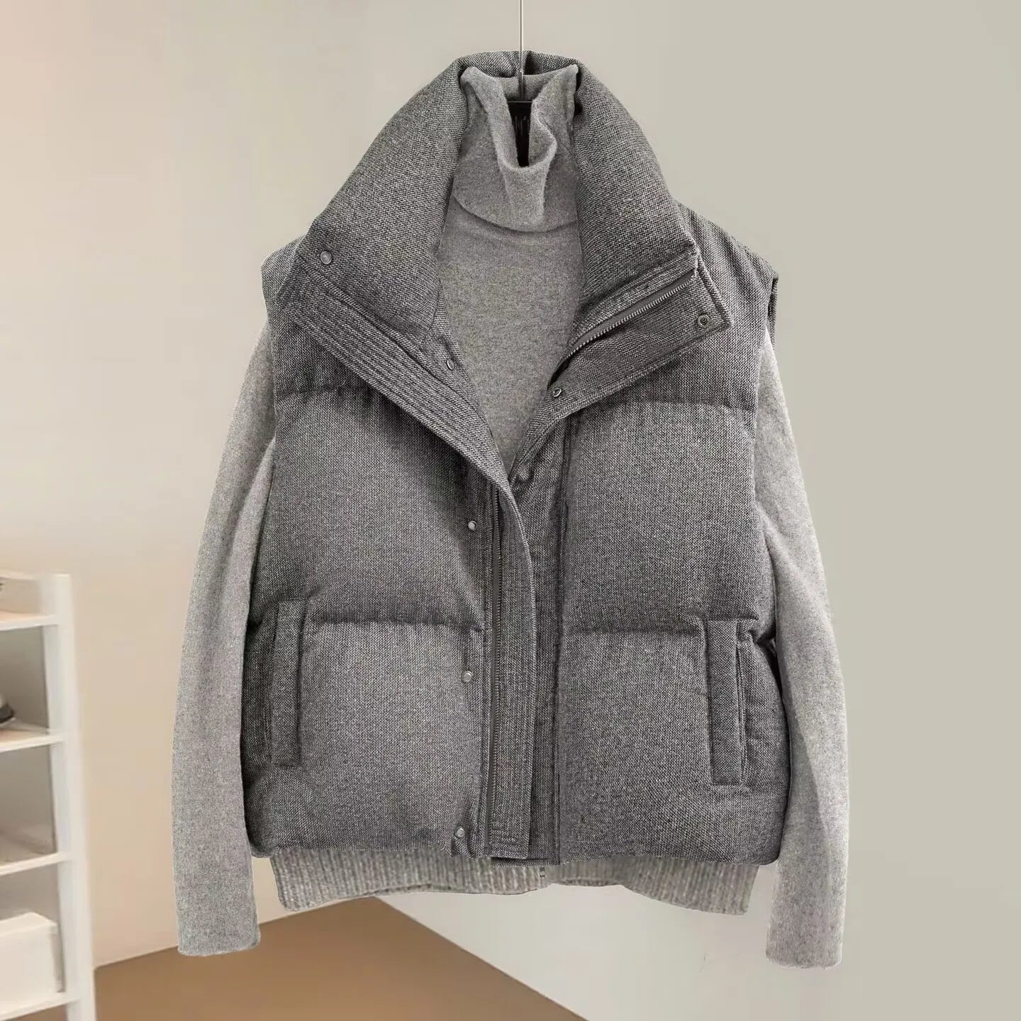 Zippered Womens Parka Vest
