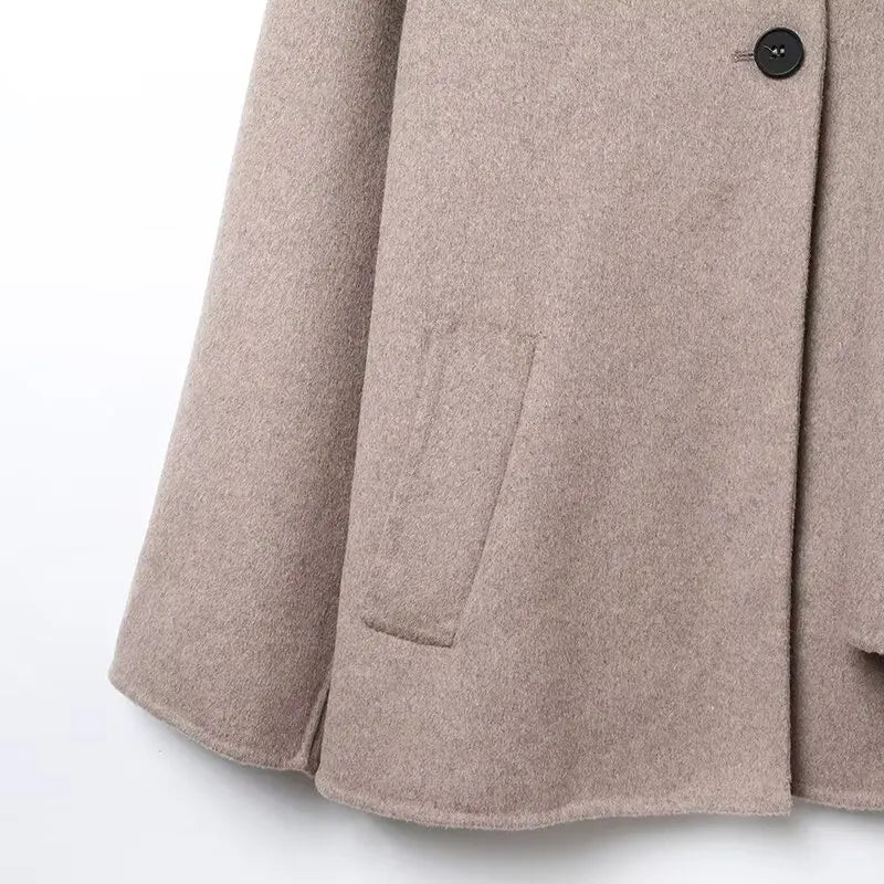 Classic Long Trench Coat With Detachable Scarf for Women