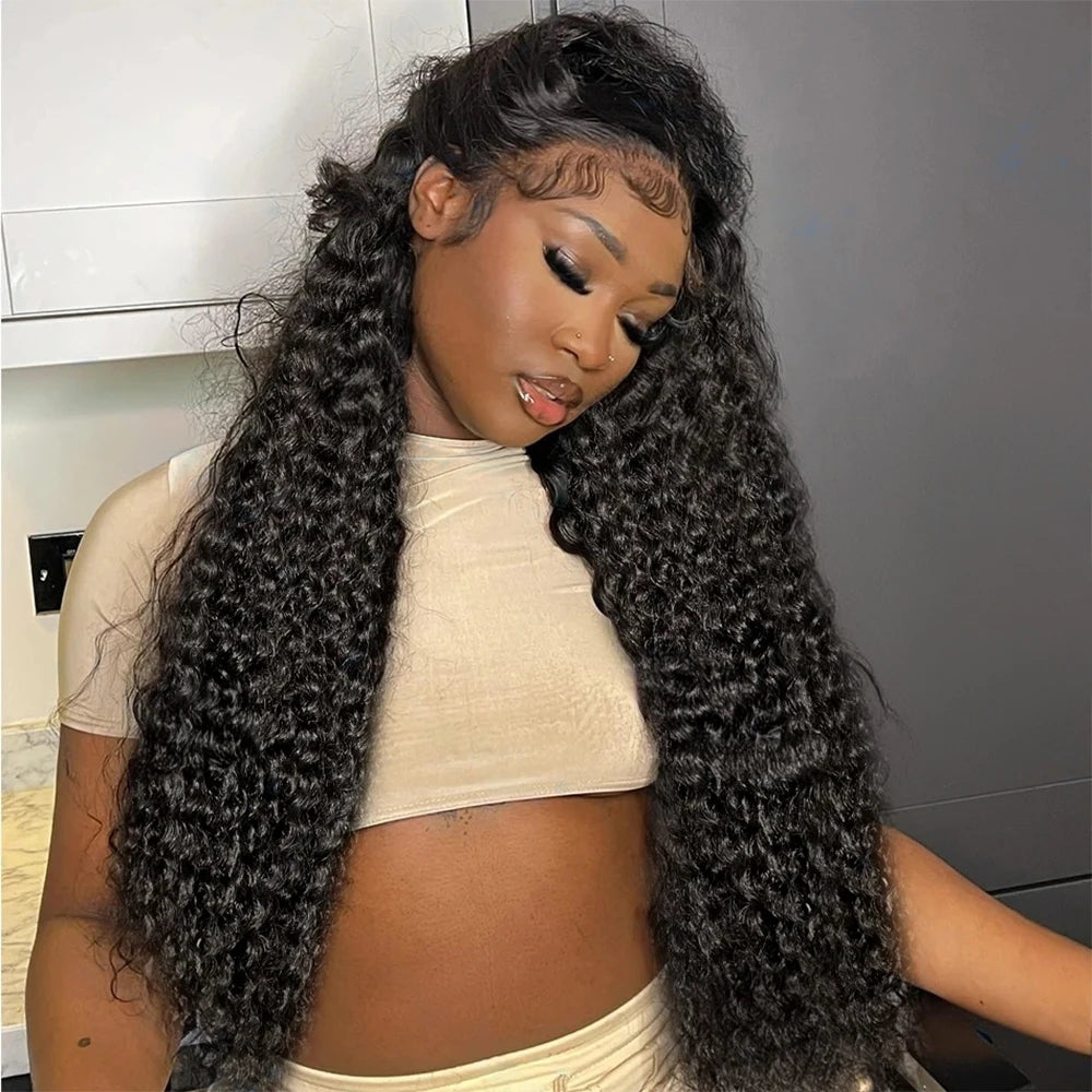 Glueless Deep Wave Water Curl Wig