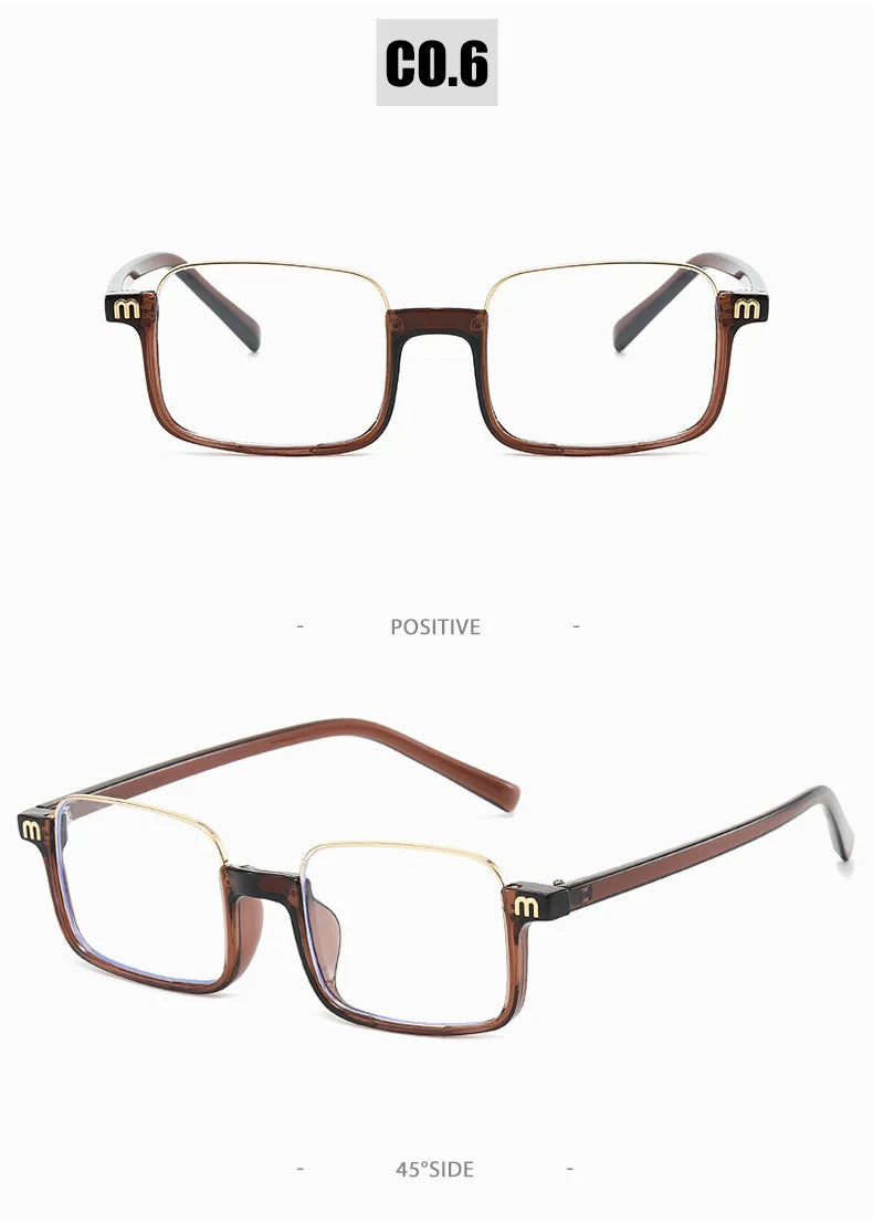 Blue Light Blocking Half Frame Reading Glasses for Women