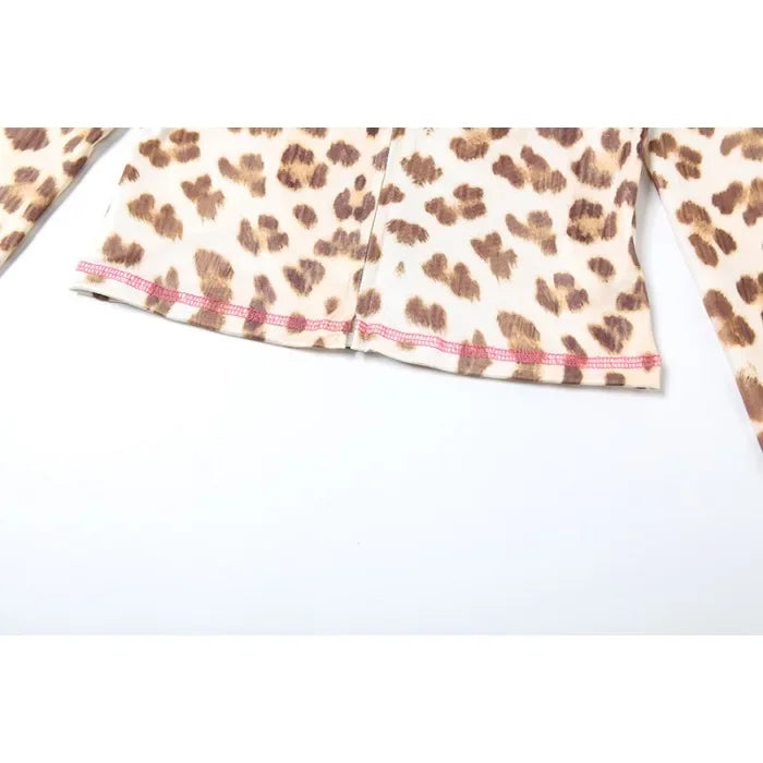 Sexy Shorts Set for Woman Crop Top Slim Fit Hooded Leopard Print Top and High Waisted and Half Pants Suit 2025 Spring/summer New