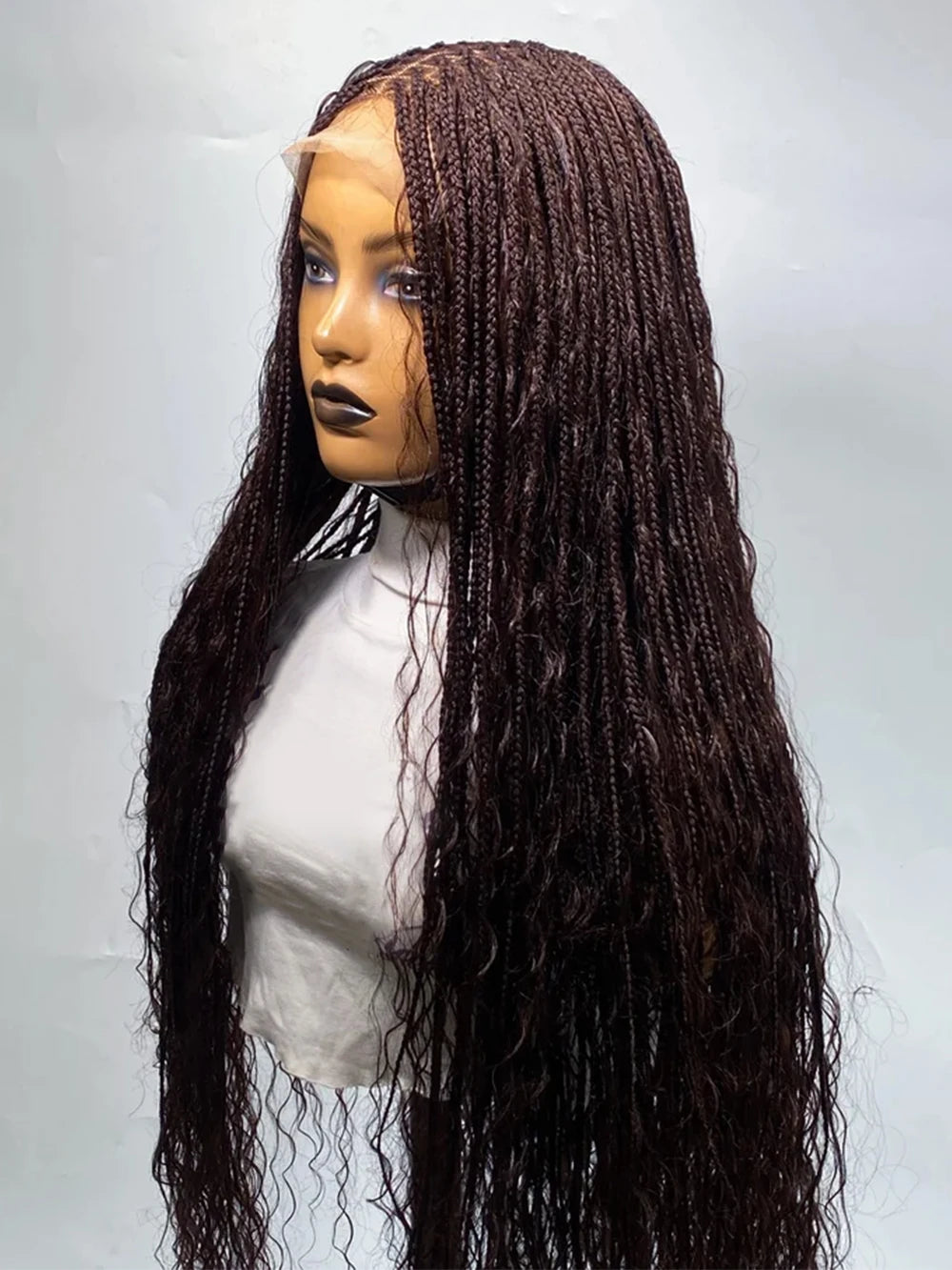 Boho Ombre Honey Blonde Full Lace Wig HD Lace Braided Twist Wig Updo Cornrow Style for Black Women