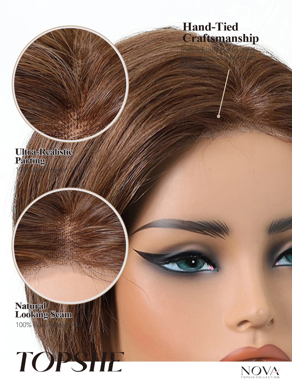 Dark Brown Lace Front Human Hair Short Bob Wig for Women