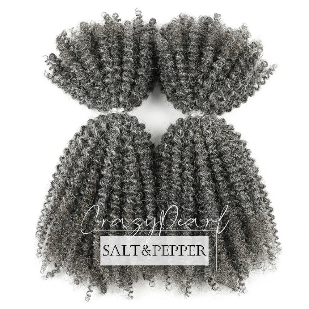 Natural Afro Kinky Curly Human Hair Extensions for Women