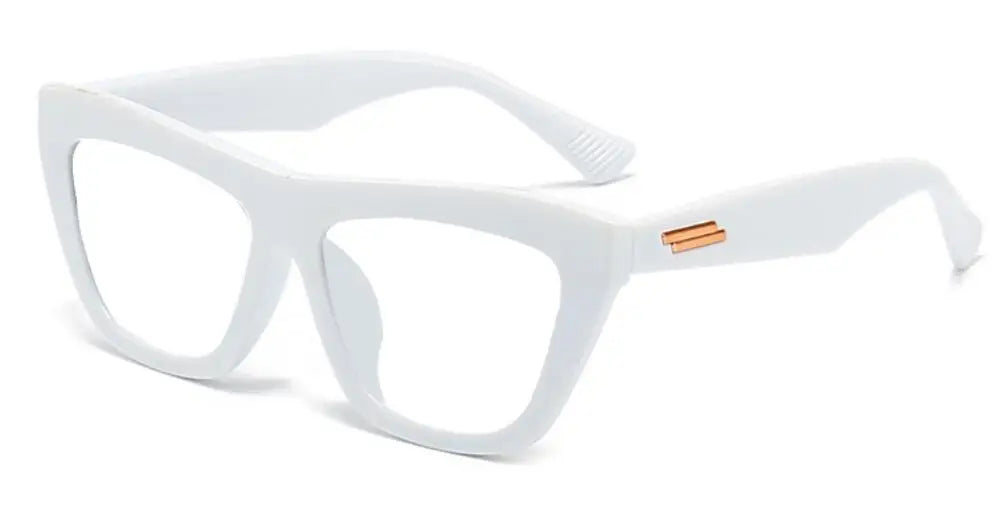 Clear Green Reading Glasses With Gold Stripe Frame for Women