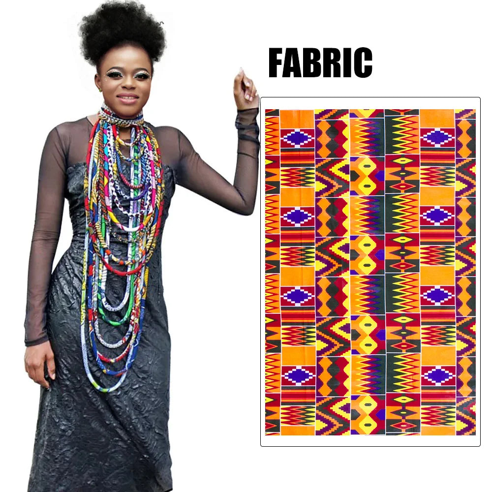 Colorful Ankara Wax Print Statement Necklace for Women