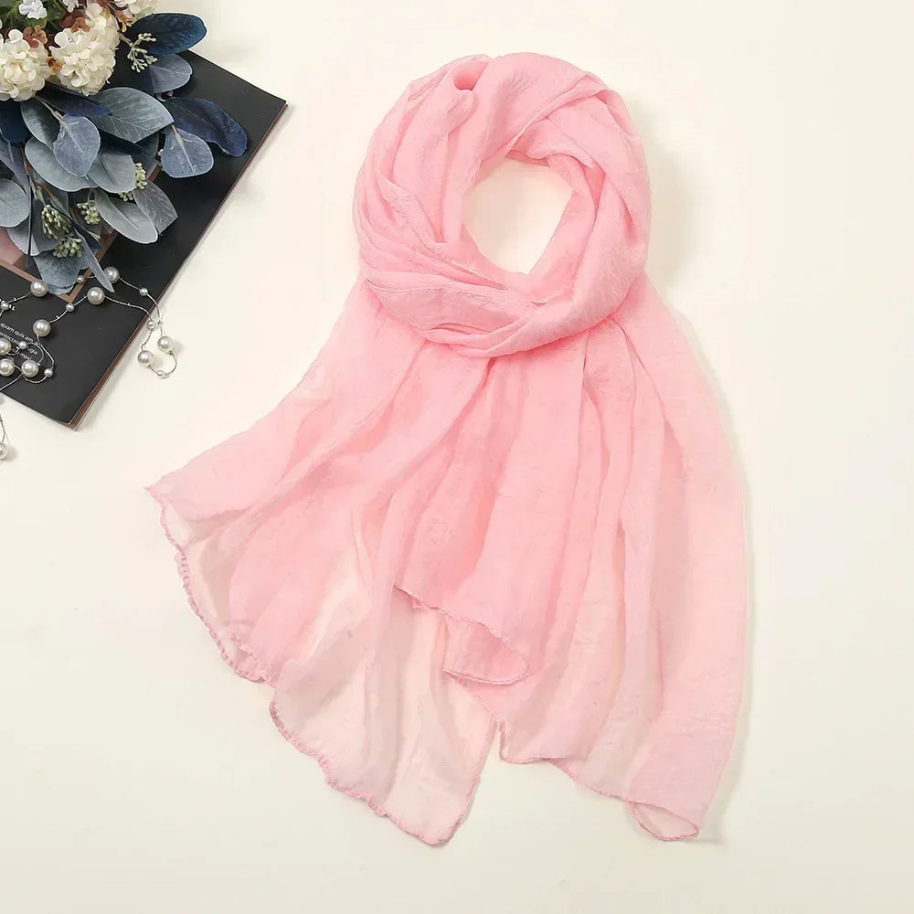 Oversized Chiffon Sun Protection Beach Wrap Scarf for Women
