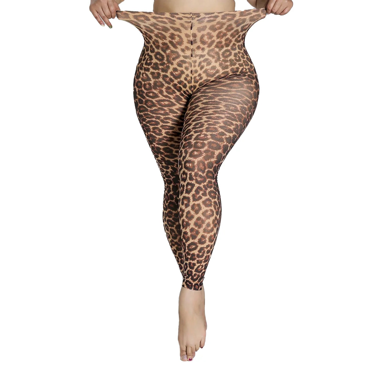 High Stretch Leopard Print Fashion Pantyhose for Women