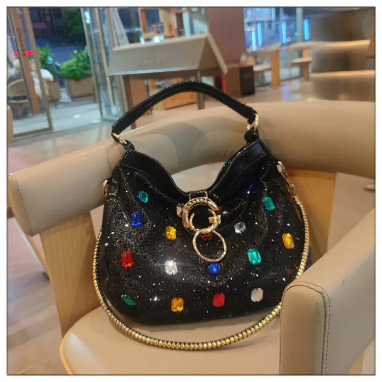 Genuine Leather Crossbody Bucket Bag with Large Capacity for Women