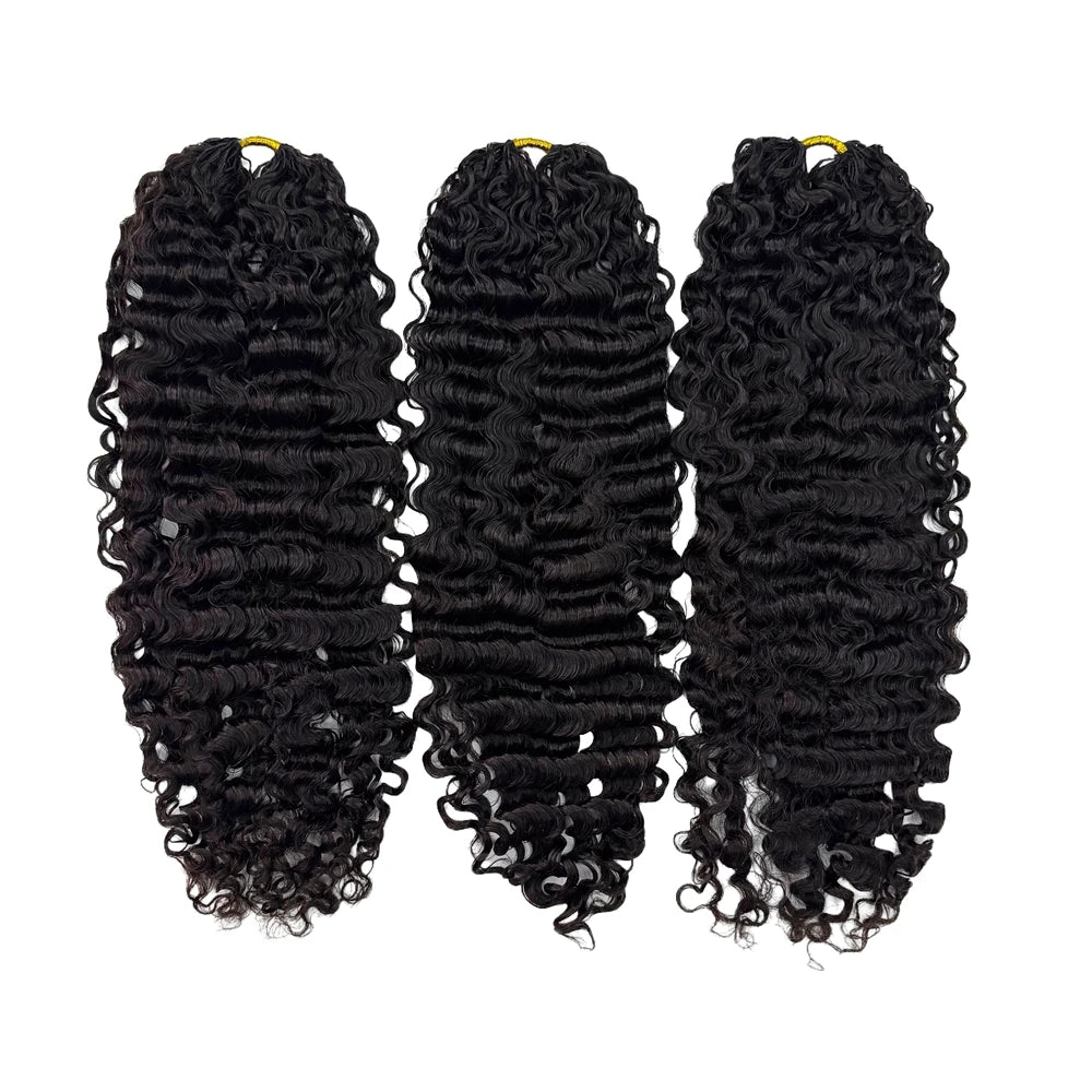 Deep Curly Human Hair Crochet Extensions for Women
