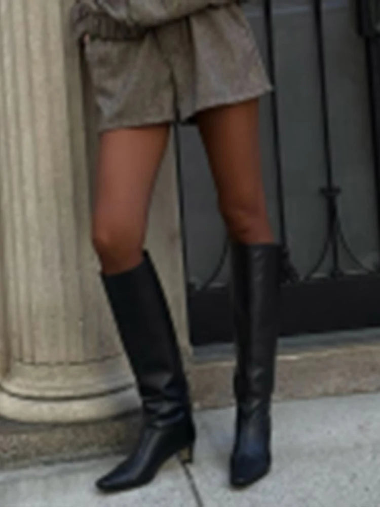 Zipper Front Lapel Jacket And Shorts Set + For Women