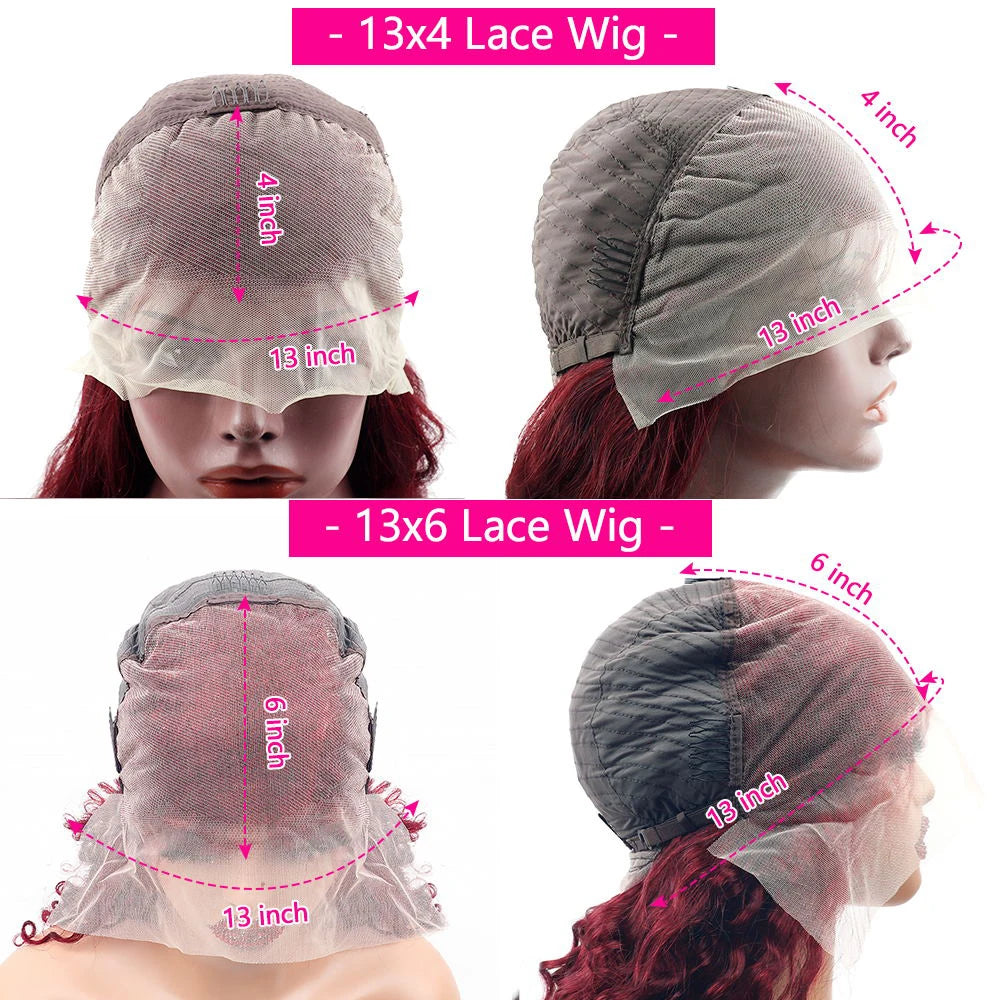 Deep Wave Brazilian Lace Front Human Hair Wig For Women