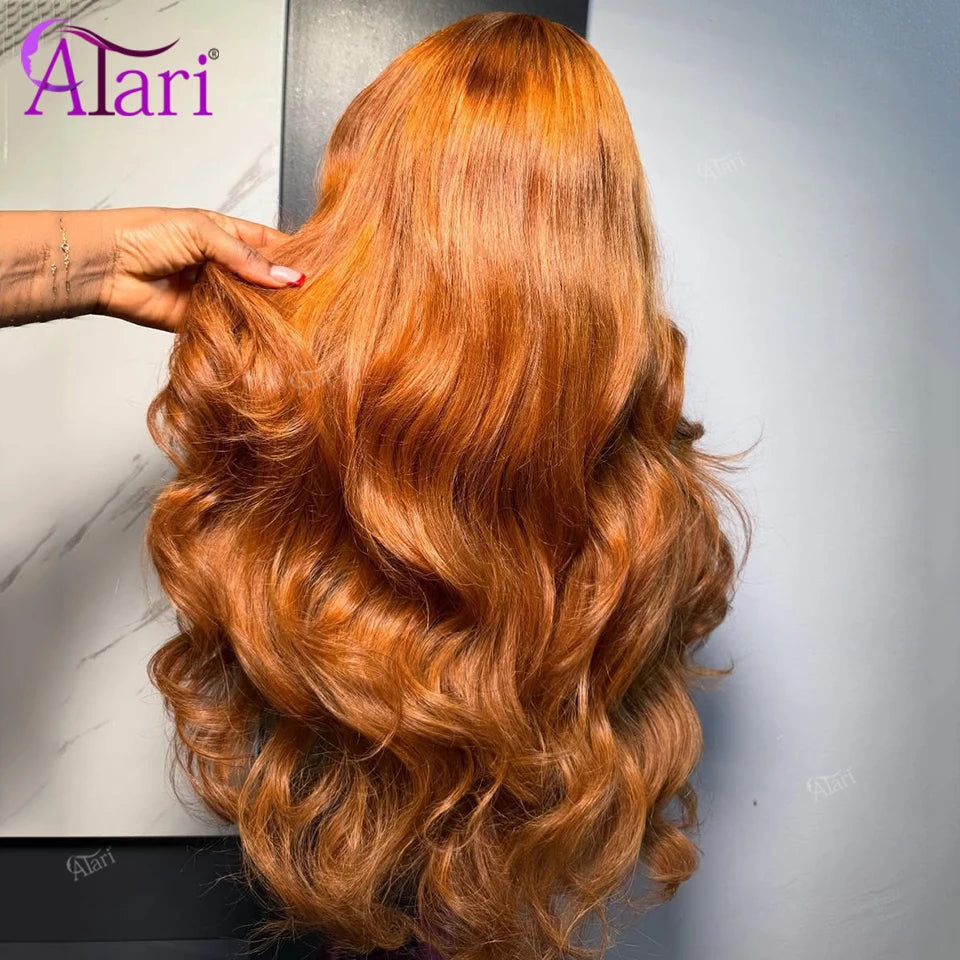 Ginger Orange Lace Front Wig With Bangs