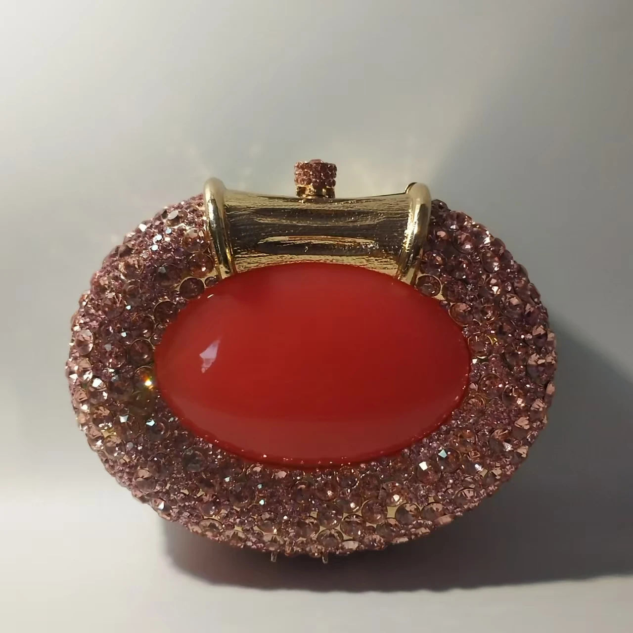 XIYUAN Oval Shaped Crystals Evening Clutch Bags Women Boutique Diamond Clutch Purses And Handbags Bridal Wedding Gem Phone Purse