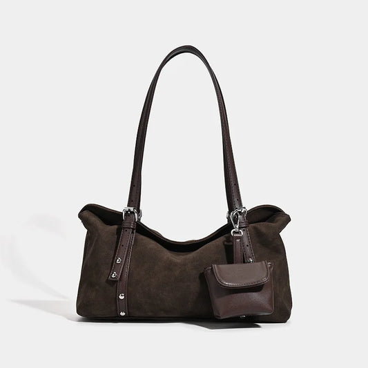 Original Designer Brand Vintage Suede Pillow Bag Large-capacity Commuting Shoulder Underarm Crossbody Bags for Women