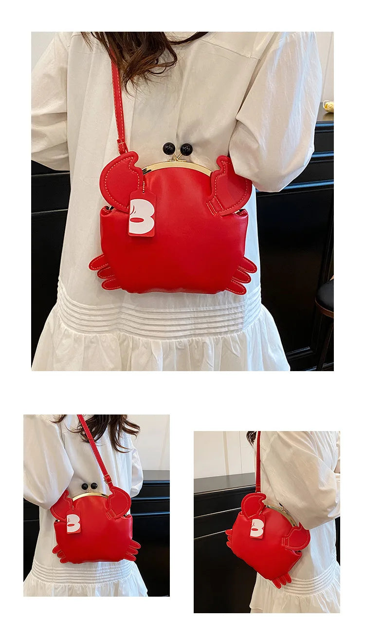 Crab Crossbody Handbag With Coin Purse