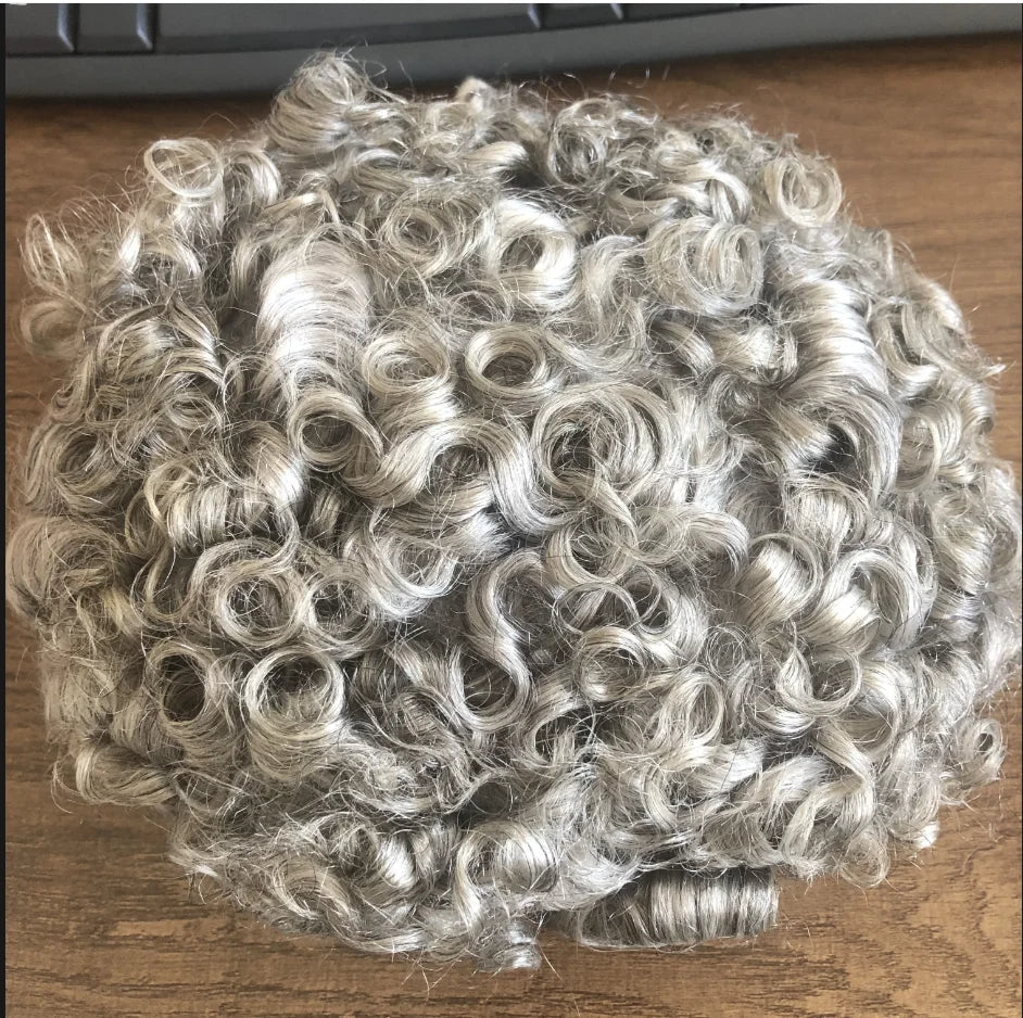 Curly Swiss Lace Front Hair Replacement Toupee for Women