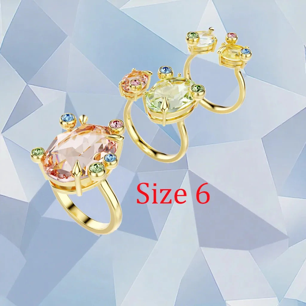 Gold Plated Zirconia Crystal Pendant Set for Women