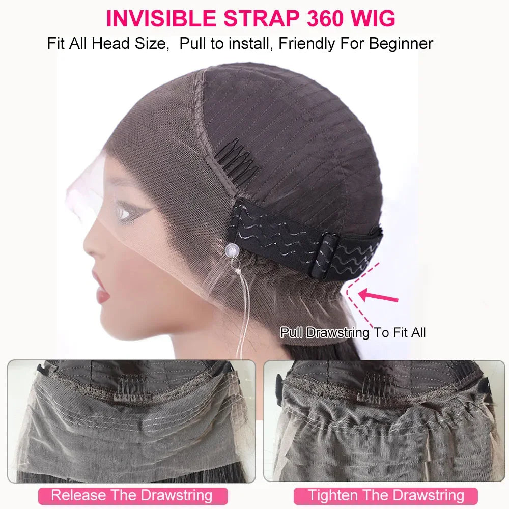 Deep Wave Glueless Human Hair Lace Front Wig for Women