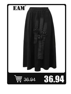[EAM] Women Black Lace Thin Big Size Elegant T-shirt New Turtleneck Long Flare Sleeve Fashion Tide Spring Autumn 2025 1DH9265