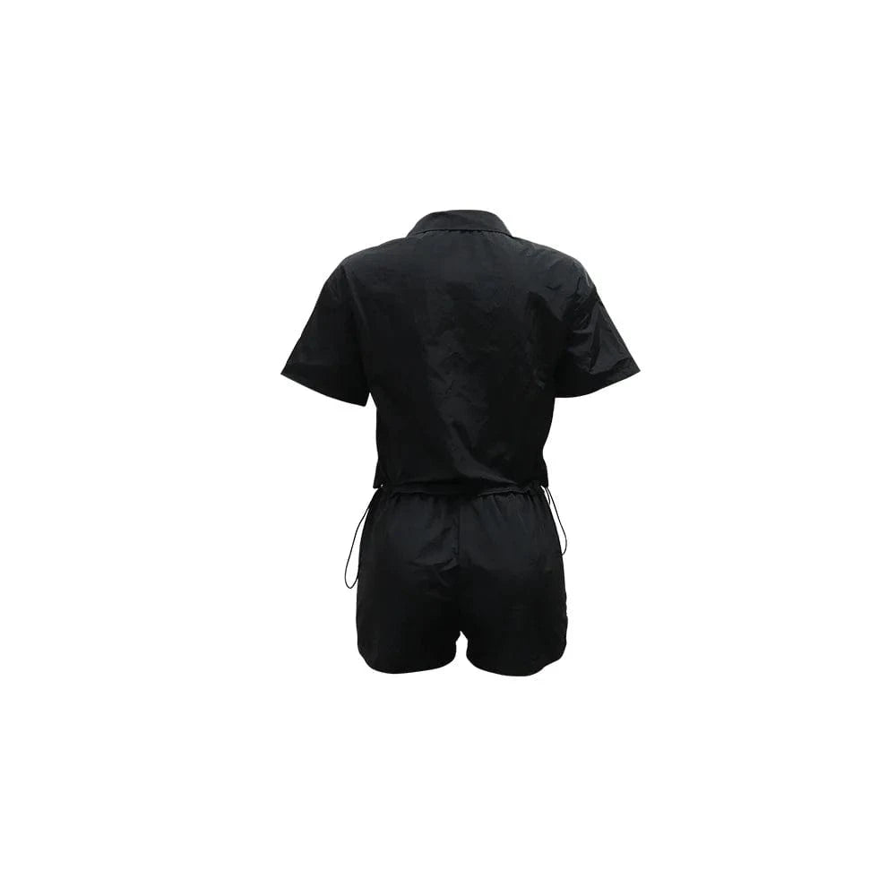 Joskaa 2025 Summer Women's Sporty 2 Piece Set Casual Patchwork Short Sleeve Top and Shorts Matching Tracksuits Y2K Streetwear