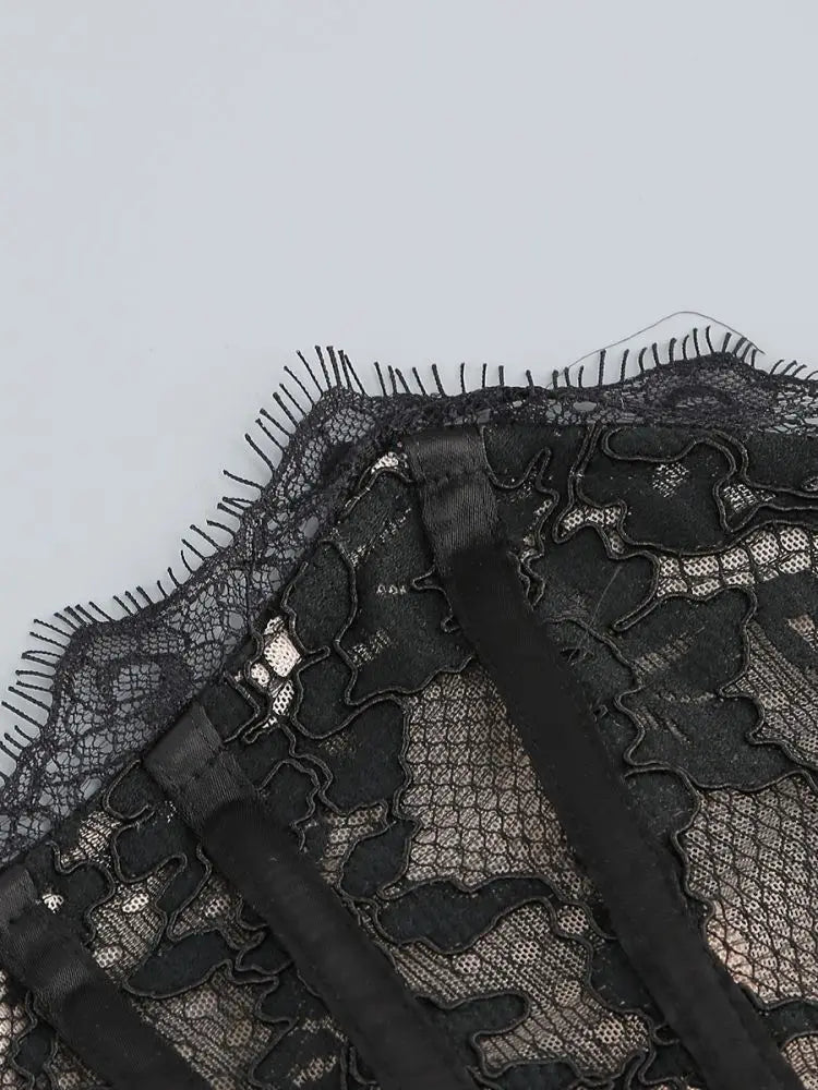 Lace Patchwork Corset Dress