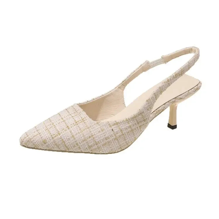 Elegant Blue Pointed Toe Slingback Pumps for Women